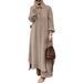 Women's Fashion Casual Suit Cross Border Factory Patchwork Lapel Long Shirt Puff Sleeve Wide Leg Pants_ecoleips.com