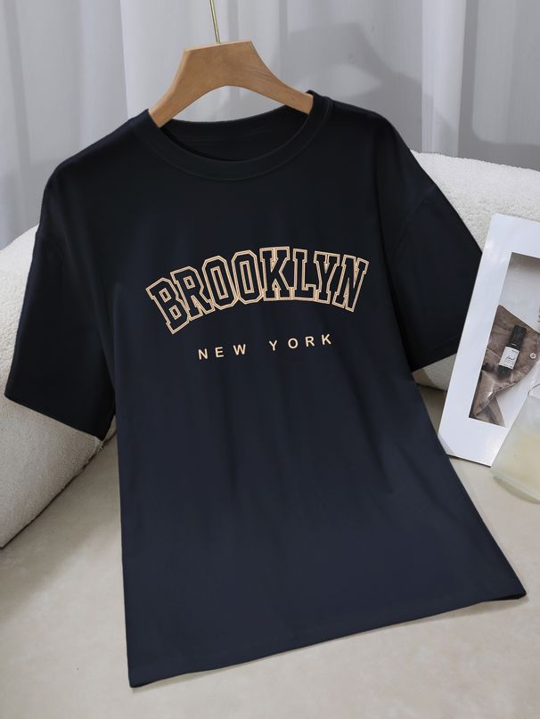 Women's Oversized T-Shirt Soft Cotton Blend Short Sleeve Crewneck Basic Tee for Casual Wear Plain Top_ecoleips.com