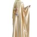 Women's Clothing Modest Abaya Dress Vibrant Lemon Yellow Abaya Dress With Scarf – Modest Long Sleeve Batwing Robe (Size 1-2, Middle Eastern Style)_ecoleips.com