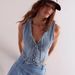 New European And American Cross Border Fashion Casual V Neck Dnim Tops Women's Adjustable Vest_ecoleips.com