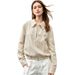 Women's Old Fashioned Short Linen Jacket Spring Style Lyocell Collared Casual Minimalist High End Commuter Cardigan_ecoleips.com