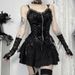 Women's Sexy Hot Punk Cross Short Skirt Versatile European American Style Half Skirt for Summer 2024_ecoleips.com