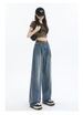 Aria Basics American-style Wide-leg Jeans For Women, New High-waisted Slimming Loose Pleated Casual Straight-leg Pants With A_ecoleips.com