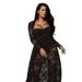 2025 Women's Sexy Autumn Lace Hollow Out Wide-Leg Pants Three-Piece Casual Set_ecoleips.com