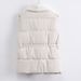 K Women's New Thickened Cotton Vest; Mid-length, Versatile, Solid Color Sleeveless Top_ecoleips.com