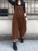 ZANZEA Autumn Rompers Solid Wide Leg Playsuits Women Casual Straps Suspender Overalls Vintage Corduroy Jumpsuits Overszie 2025_ecoleips.com