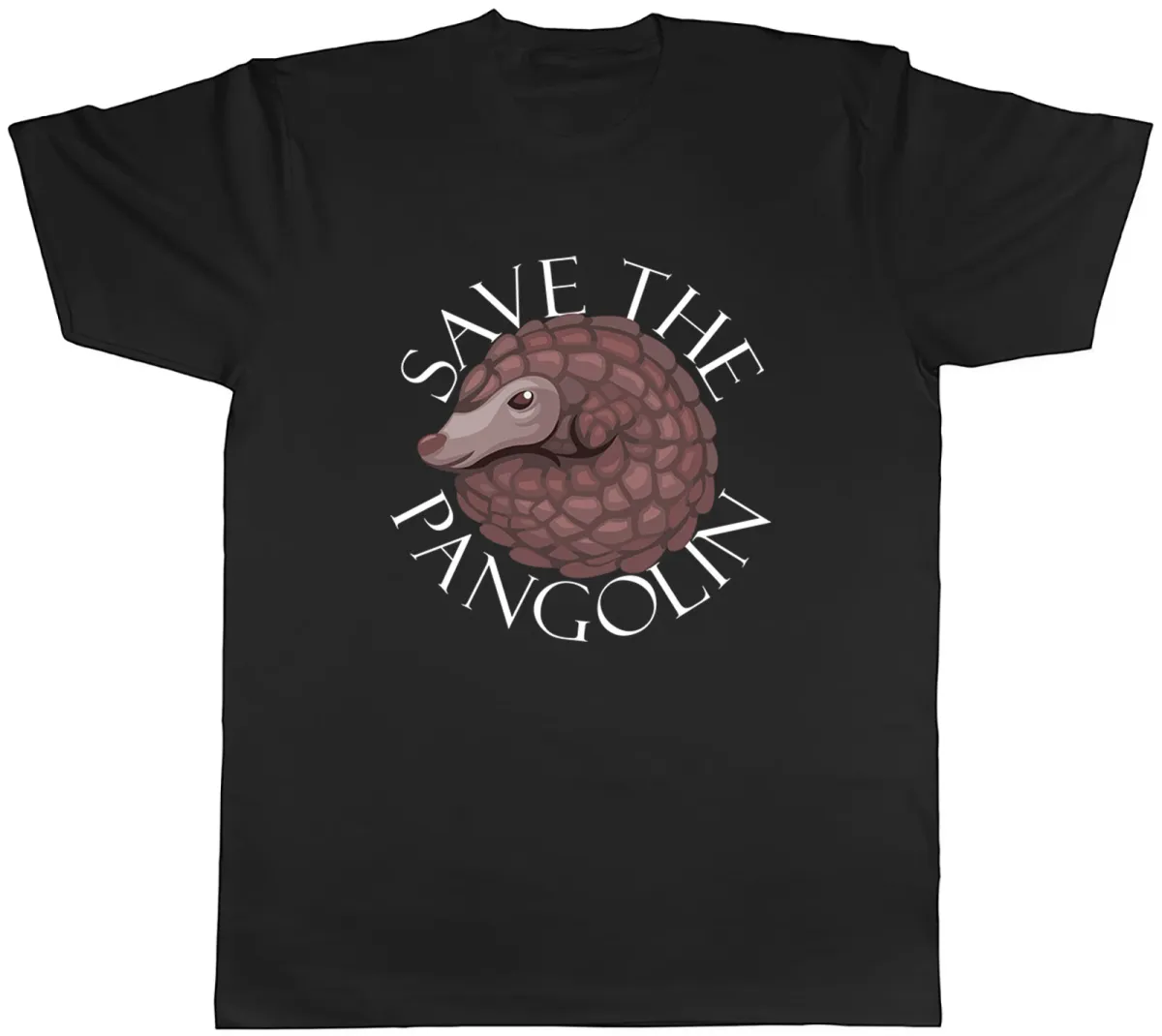 Women's T-Shirts Save The Pangolin Mens T-Shirt Endangered Animal Wildlife Tee Gift_ecoleips.com