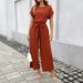 Women's Temperament Solid Color Wide Leg Straight Jumpsuit European American Ladies Commuting Clothing New_ecoleips.com