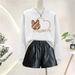 Women's Fleece Lined round Neck Sweatshirt Pullover Fashionable Versatile Thickened Youthful Style for Spring Autumn Winter_ecoleips.com