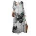 Modest Abaya Dress Bohemian Maxi Dress – Oversized Flare Sleeveless Ethnic Print Dress For Women_ecoleips.com