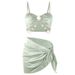Women's Summer Three Piece Swimsuit Set Push Up Slimming High End Vacation Bikini New Style For Hot Springs_ecoleips.com