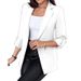 Women's Clothing: Long-Sleeved, Solid-Color Cardigan Or Suit Jacket For Autumn/Winter Seasons_ecoleips.com