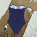 Women's Clothing Strapless One Piece Swimsuit Solid Color Sexy Swimwear For Beach Spa Summer_ecoleips.com