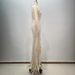 Women's Clothing Backless One Shoulder Diamond Long Slit Feather Dress_ecoleips.com