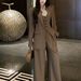 girl Old Money Style Fashion Suit Elegant Long Sleeve Blazer Vest Women's Autumn Casual Wide-Leg Pants Two-Piece Set_ecoleips.com