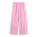 Elegant Safari-Inspired Blouse Wide-Leg Pants Set Professional Yet Stylish Women's Office Wear With Waist-Defining Design Breathable Polyester Blend_ecoleips.com