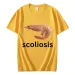 Scoliosis Funny Shrimp Meme T-shirt Unisex Fashion Casual T-shirts Summer Short Sleeve T Shirts Streetwear Women T Shirts_ecoleips.com