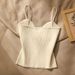 Sleeveless Backless Camisole Top Knitted Strapless Design New Plus Size Tank_ecoleips.com
