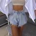 Bestseller In Europe And America, Non-stretch, Salt-washed, Women's Elastic Waist, Frayed Edges, Umbrella-shaped Denim_ecoleips.com