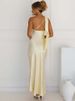 Mozision One Shoulder Backless Sexy Maxi Dress Women Gown Satin Skew Collar Sleeveless Thigh High Split Club Party Long Dresses_ecoleips.com