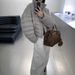 girl Girl Girl 2025 Winter New 90% White Duck Stand Collar Ribbed Down Jacket For Women Casual Fashion Versatile Trendy_ecoleips.com