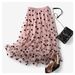 Ew A-line large swing skirt, flocked love polka dot half skirt, spring and autumn women's mid length slimming gauze skirt, summer mesh skirt_ecoleips.com