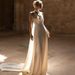 High-End Off-The-Shoulder Evening Gown White Halter Neck Elegant Dress For Banquets And Emcees_ecoleips.com