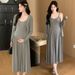 Autumn New Korean Fashion Maternity Two-Piece Dress For Pregnant Women_ecoleips.com