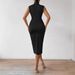 Women's Clothing Fashion Solid Color Sexy Sleeveless Dress Women's New Style Ladies Skirt_ecoleips.com