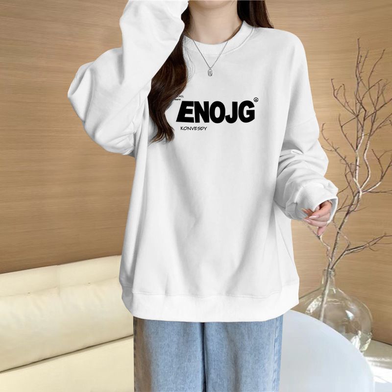 Women's Fleece Lined Thick Sweatshirt Korean Style Versatile Outerwear Top Trendy Brand Design Niche Autumn New_ecoleips.com