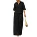 Spring Summer Women's Solid Color Two Piece Set Slimming Wide Leg Pants Versatile_ecoleips.com
