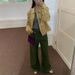 AlloFu American Retro Loose Wide-leg Jeans For Women, Drapey, Casual Straight-leg Pants 3390_ecoleips.com