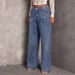 Women's Mid-Rise Stretch Jeans Distressed Straight Leg Denim Pants Rhinestone Embellishments Comfort Fit_ecoleips.com