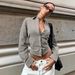Women's Clothing Trendy Plaid Shirt Long Sleeve Fitted Waist Tie Detail Retro Blouse For Commuting_ecoleips.com
