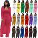 Women's Stretchy Ribbed Three-Piece Set Ultra-Comfy Form-Fitting Sexy Nightclub Outfit Long Sleeve Top High-Waisted Pants 19 Colors_ecoleips.com