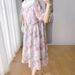 Summer New Korean Fashion Doll Collar Age-Reducing Jacquard Maternity Dress_ecoleips.com