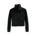 Aria Basics SUBHUMAN Women's 2025 Dark Style Girl Wool Blend Diagonal Zipper Short Woolen Jacket Coat_ecoleips.com