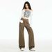 American Retro Versatile Slimming High-waisted Loose Wide-leg Pants, Autumn Winter Straight Jeans Women, Available For_ecoleips.com