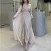 Women's Clothing autumn new round neck waist high waist slim long skirt robe coat three piece_ecoleips.com