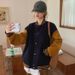 Aria Basics Autumn Winter Korean Version Ins Baseball Uniform Trendy Women's Color-Block Couple Outfit New Harajuku Style Streetwear_ecoleips.com