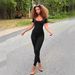Women's Slim Fit Hip Lifting Jumpsuit Sexy Short Sleeve Fashionable Spring/Summer Romper_ecoleips.com