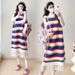 Autumn New Korean Style Striped Tassel Vest Base Sweater 2-Piece Set Maternity Dress_ecoleips.com