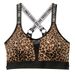 Wild Print Sports Bra - Leopard Pattern Yoga Top For Running Gym Fitness, Seamless Bralette With Thick Padding, Breathable Nylon Spandex S-4XL_ecoleips.com