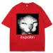 2026 Vintage Funny Ibuprofen Cat Meme Graphic T Shirt Women Humor Fashion T Shirts Oversized Casual Streetwear T-shirts Y2K Top_ecoleips.com