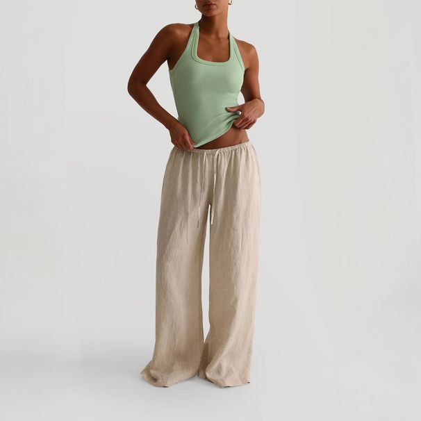 Y2K Yoga Style Women's Halter Neck Tank Top Solid Color Vest Summer Sports Clothing European American Fashion 2026_ecoleips.com