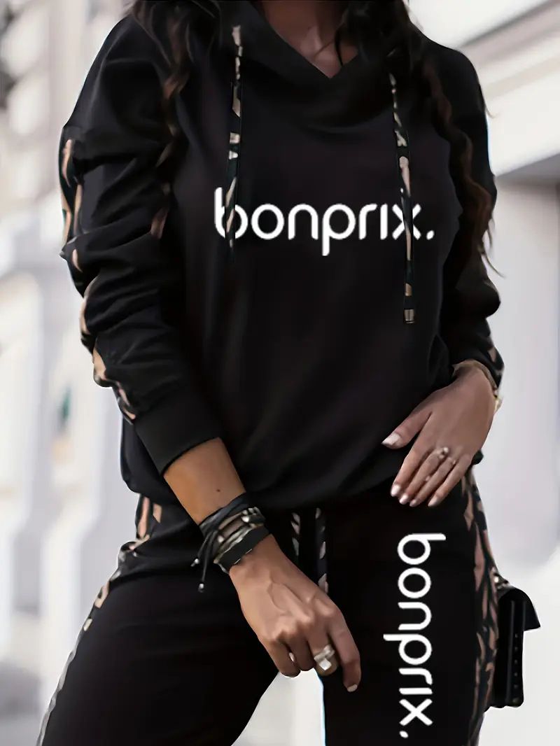 Women's Autumn/Winter Hooded Tracksuit Casual Fashion Print_ecoleips.com