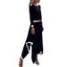 Women's Clothing Spring And Autumn Long Sleeved Irregular Solid Color Skirt Two Piece Set_ecoleips.com