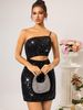 Women's Clothing Sexy One Shoulder Backless Sequined Dress_ecoleips.com