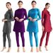Women's Clothing Conservative Swimsuit, Swimsuit Three Piece Set, Headscarf And Hat M098_ecoleips.com