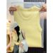 Red Knitted Camisole For Women, Spring/summer Slim-fit, Chic And Sexy Style, Anti-exposure Inner Layer Top_ecoleips.com